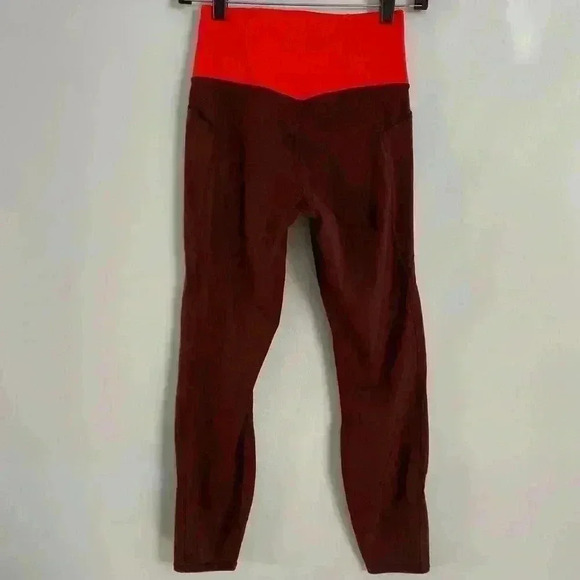Athleta Tenacity 7/8 Leggings Powerlift Pull On High Rise Activewear Red Women S - Picture 8 of 12